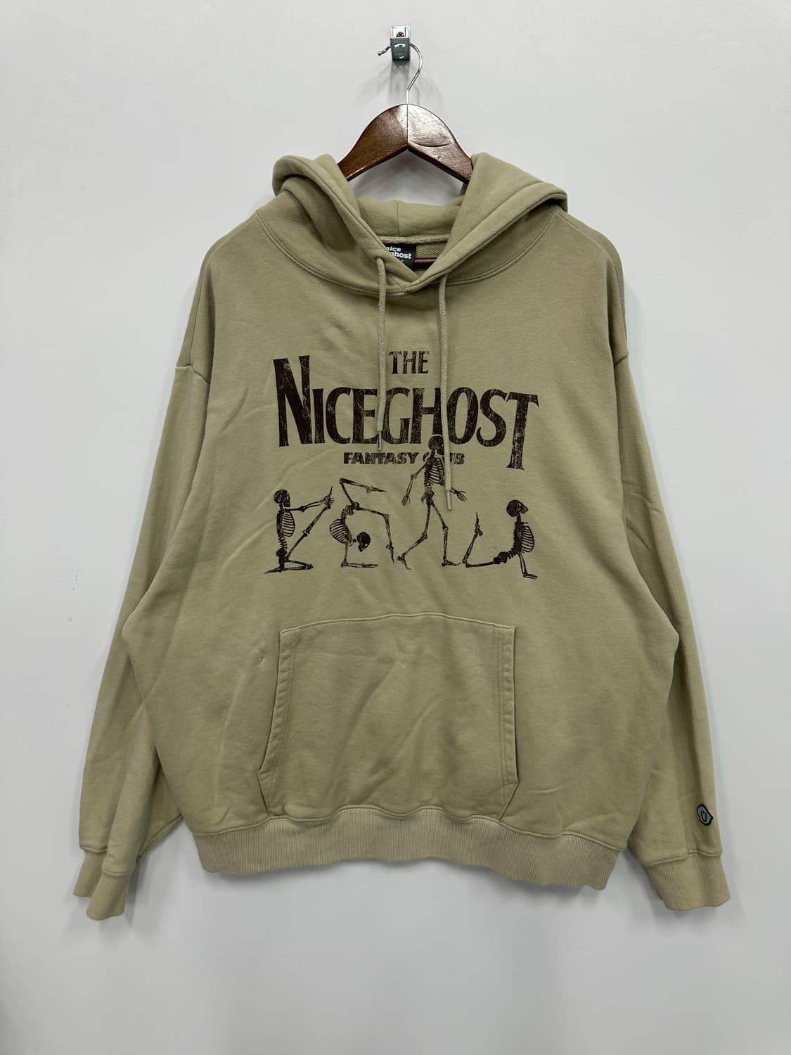 나이스고스트클럽 스켈레톤 샌드베이지 후드티  상품이미지1
