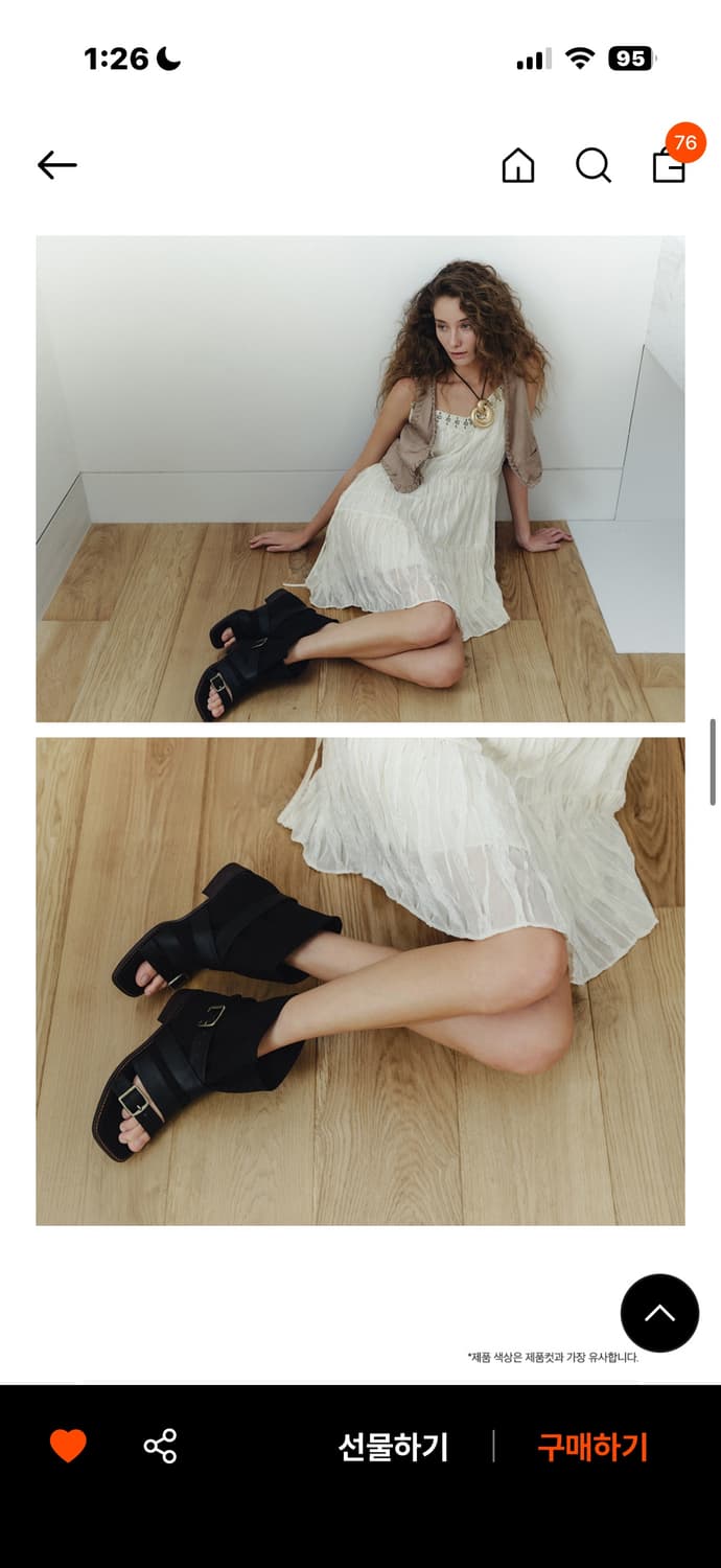 파르피 (PAAR PHY) 샌들 부츠 블랙 235 상품이미지2