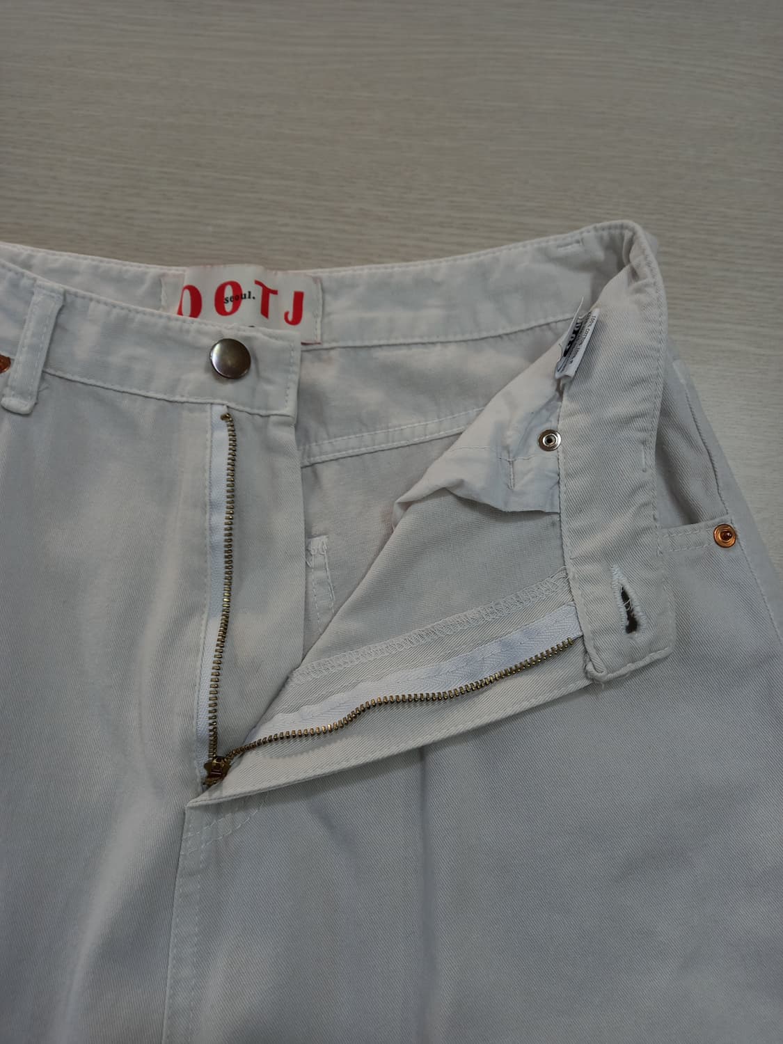 27-28 OOTJ 봄여름용 하이웨이스트 상하스판 와이드진 27-615 상품이미지7