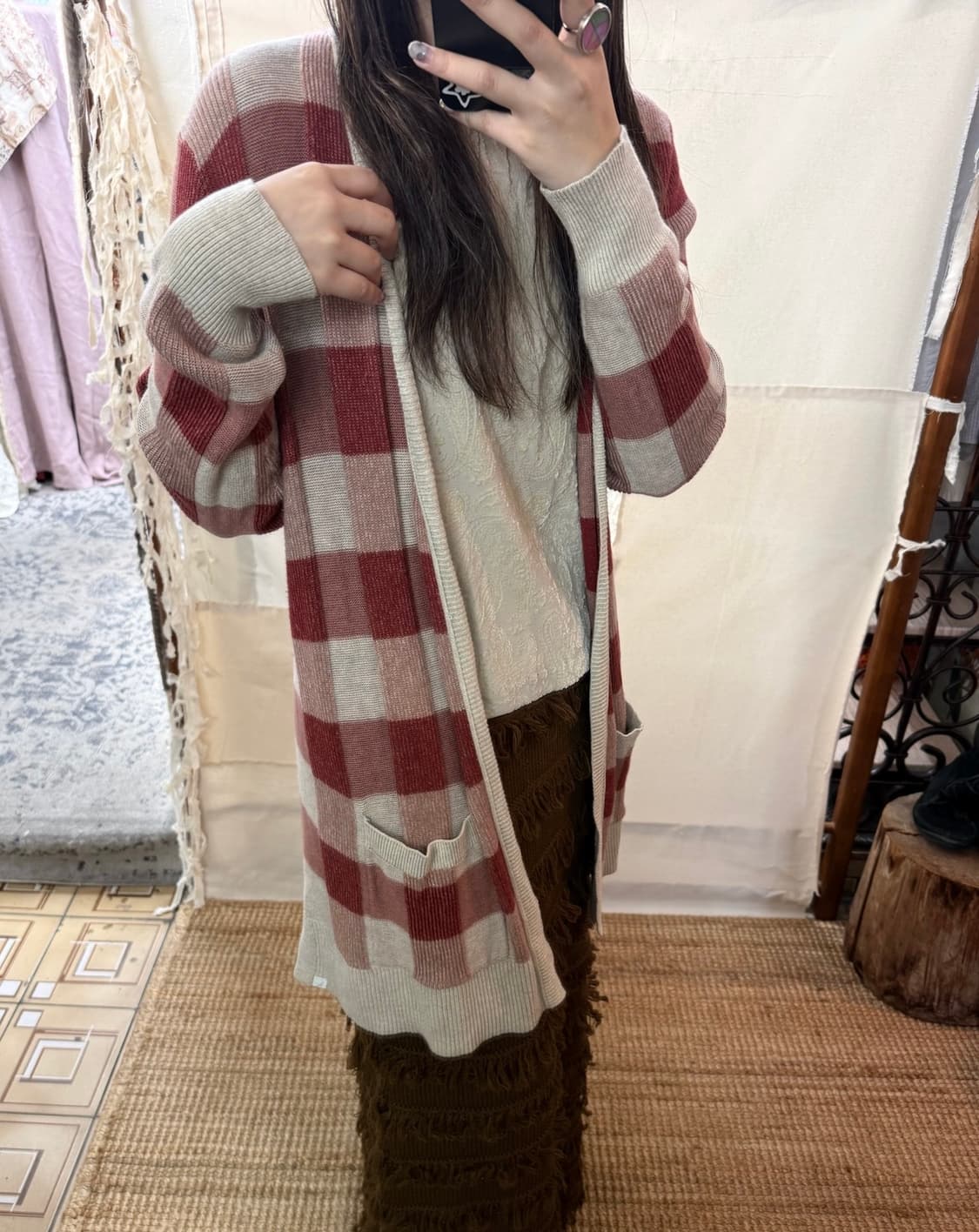 eddie bauer check cardigan 상품이미지1