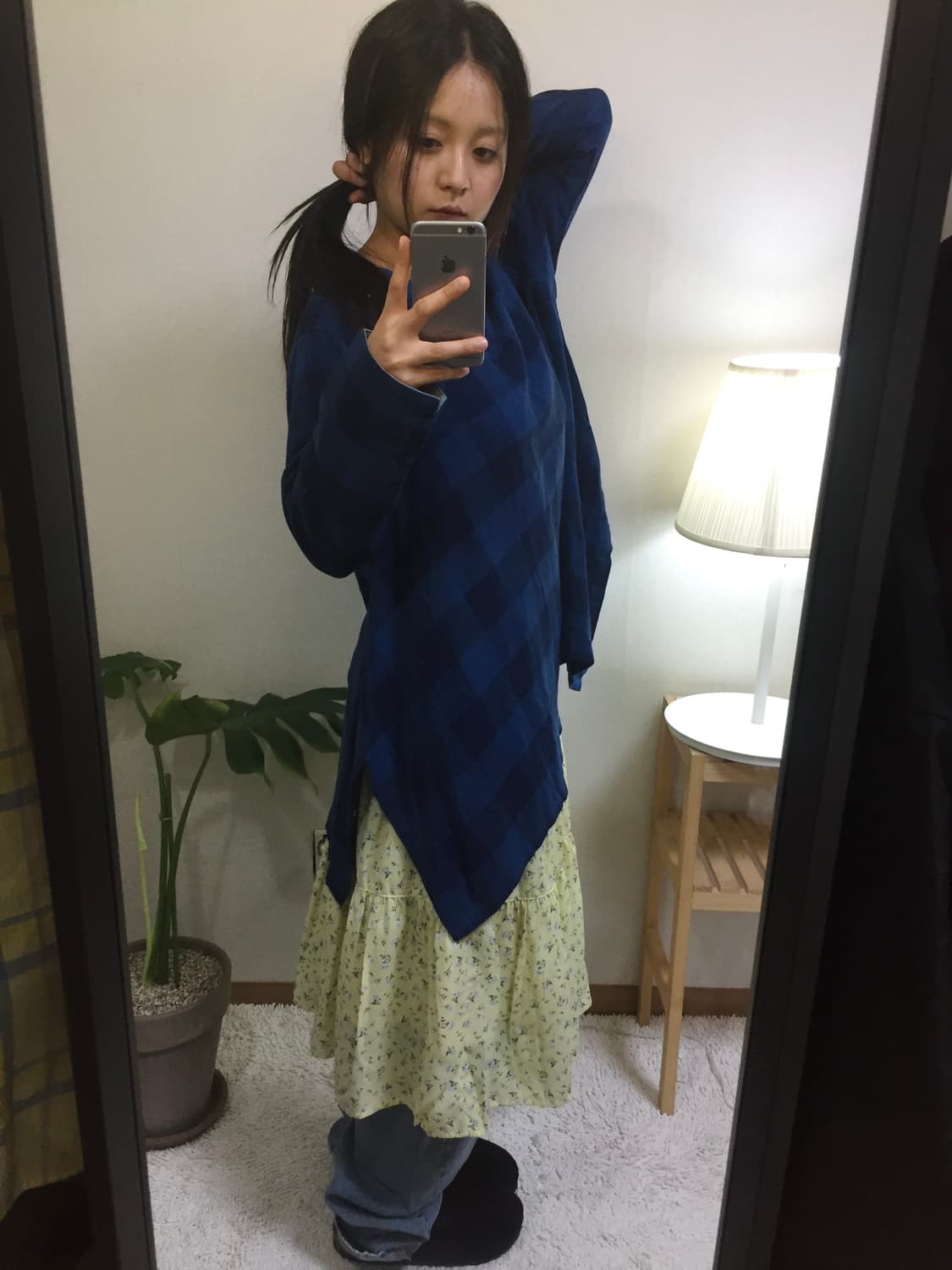 aori check pattern long blouse 상품이미지2