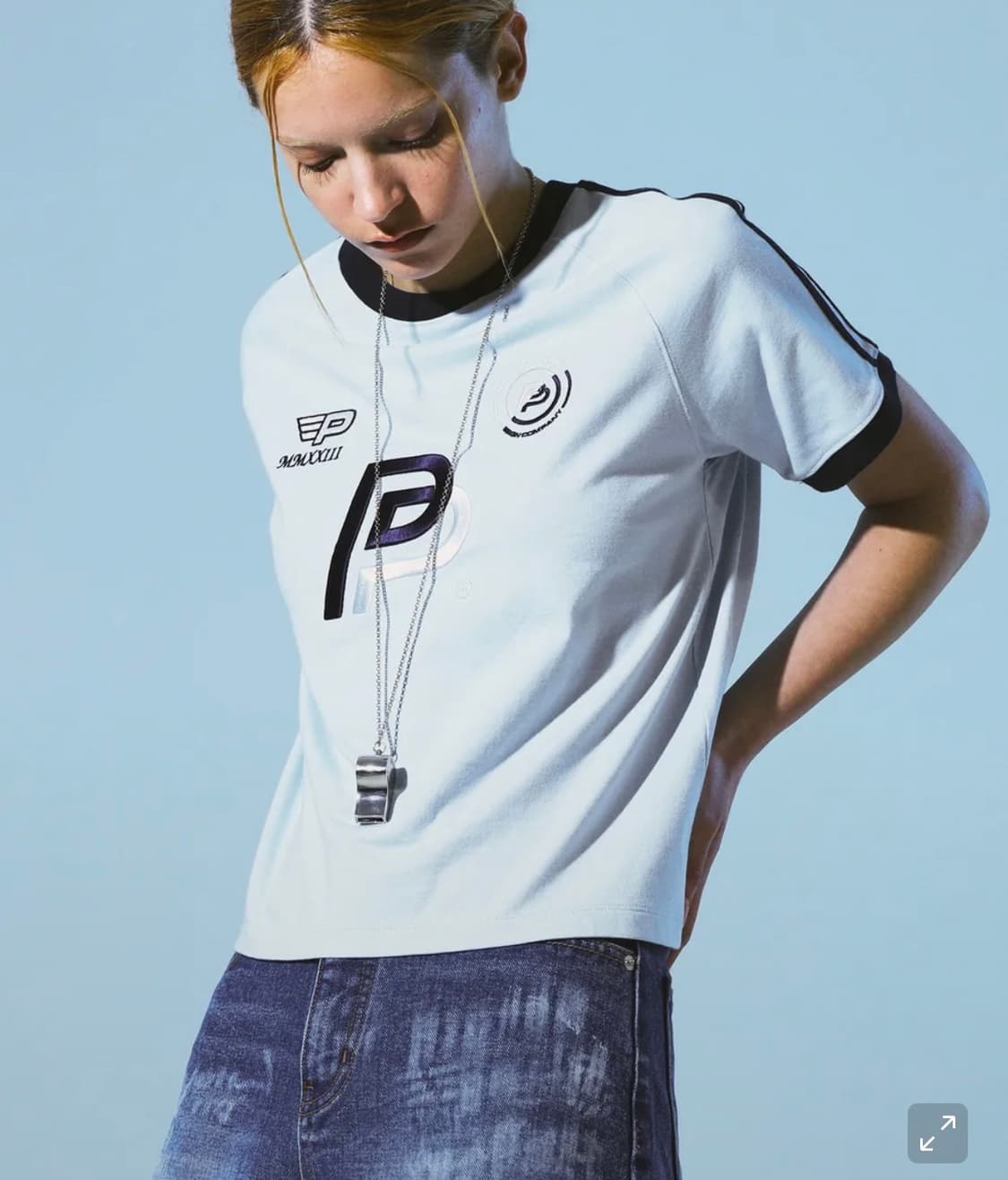 프렌다 아카이브 로고 라글란 반팔 티셔츠 M 상품이미지1