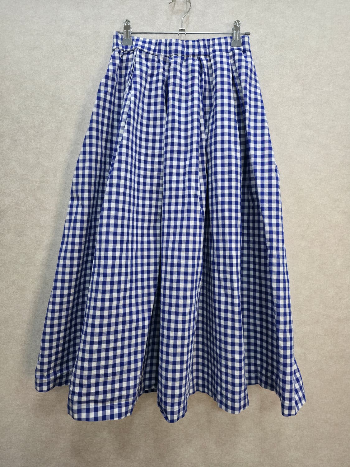 제평 LOW GAUGE 체크 롱 밴딩 스커트 상품이미지1