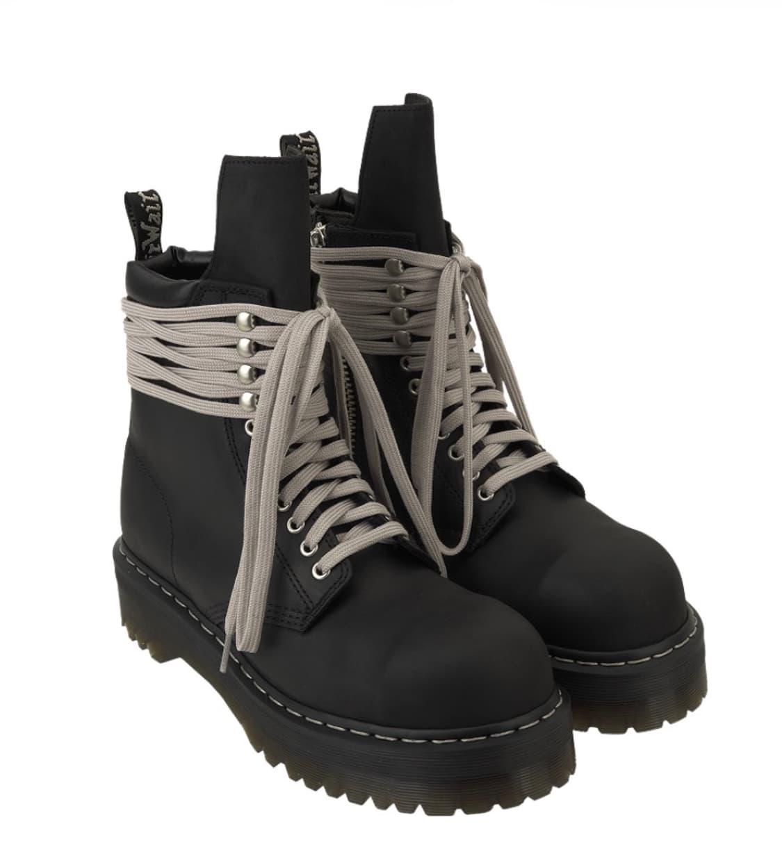 닥터마틴 x 릭 오웬스 쿼드 솔 스틸 토 부츠 블랙 상품이미지3