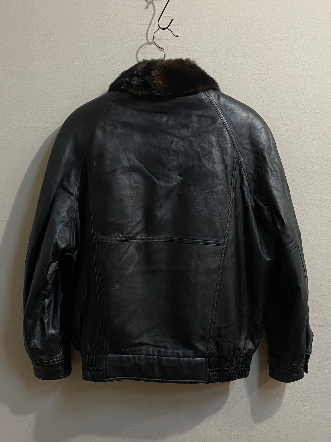 빈티지 퍼카라 레더 다운 자켓 상품이미지5