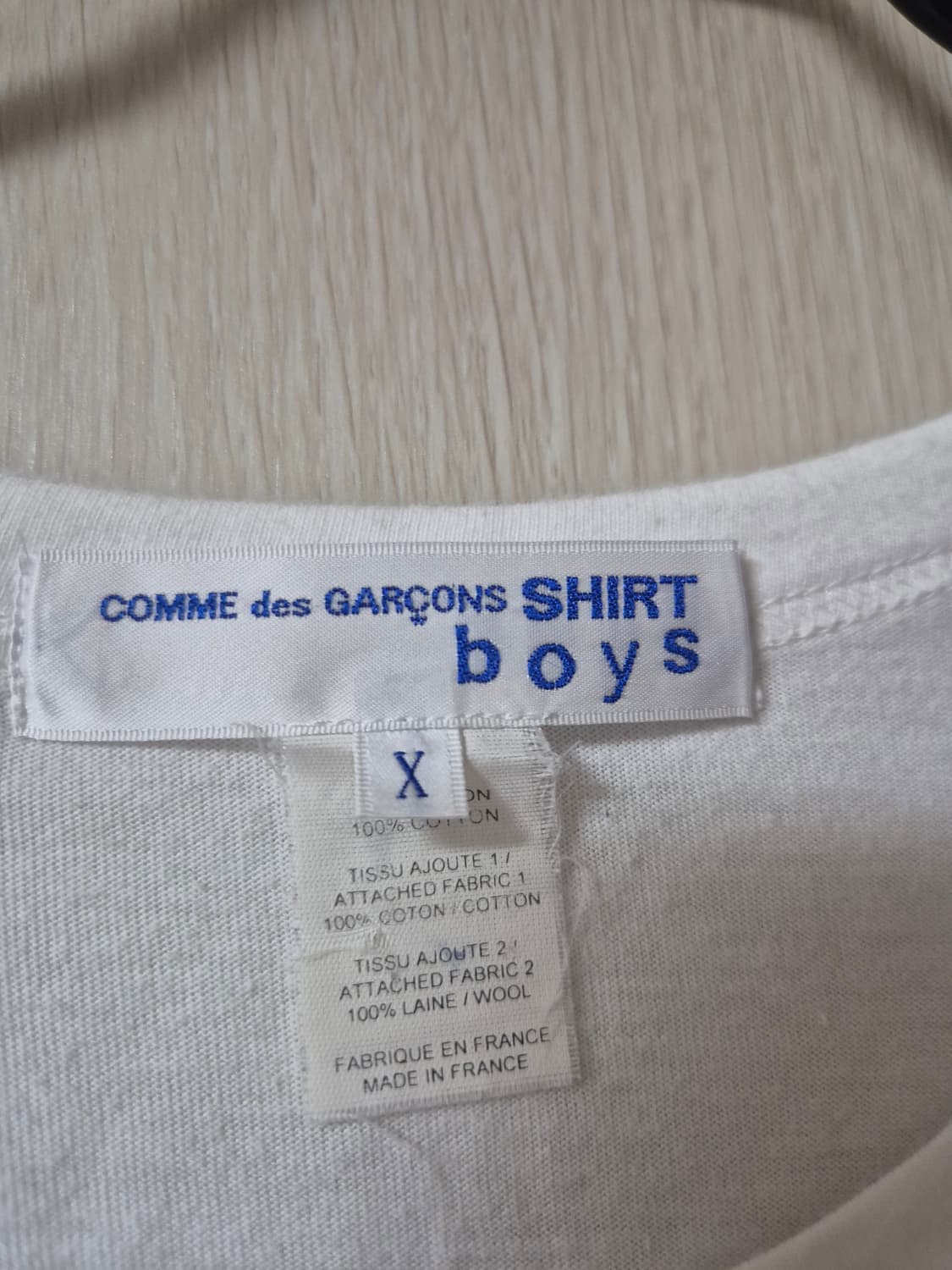 (정품) 꼼데가르송 셔츠 보이즈 반팔 티셔츠 남성 상품이미지7