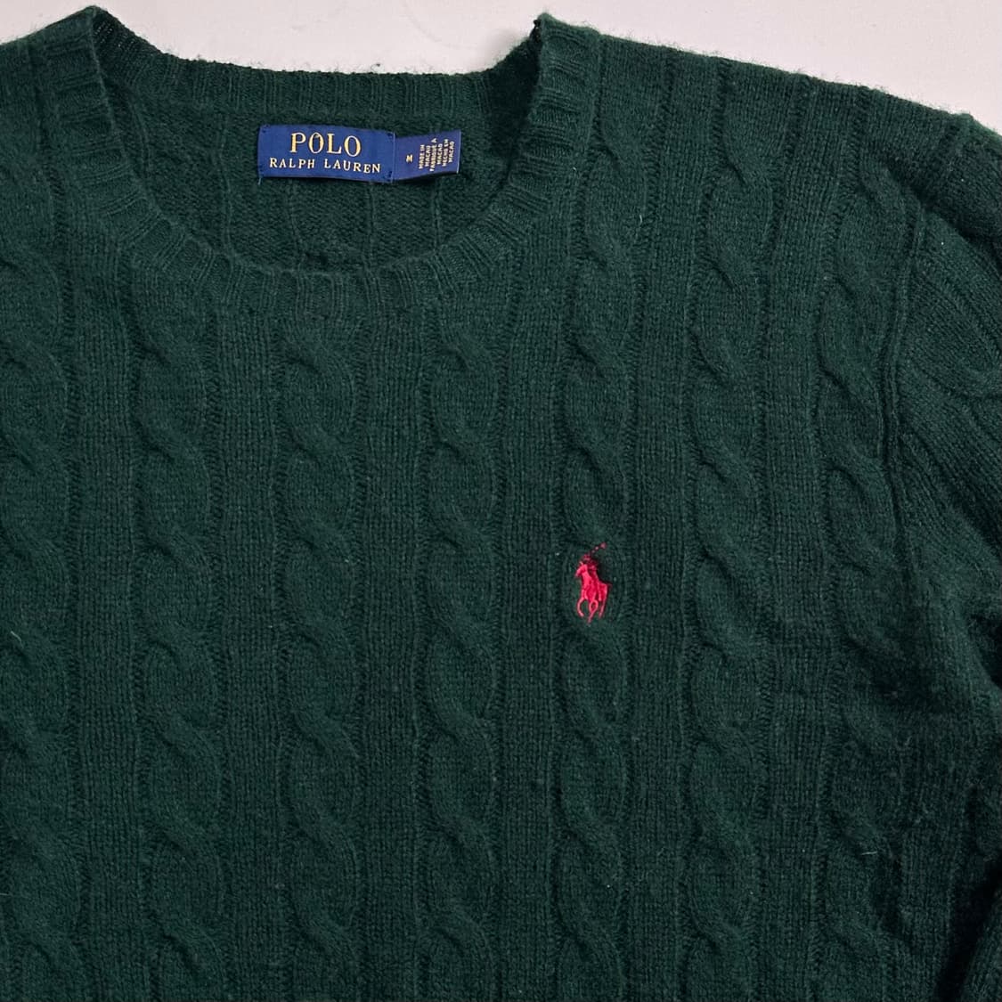 폴로 랄프로렌 그린 울 케이블 니트 상품이미지4