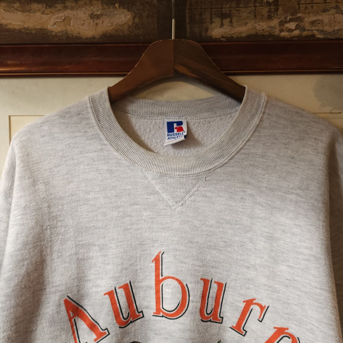 90s 러셀 맨투맨 스웻셔츠 오번 유니버시티 빈티지 프린팅 L 상품이미지4