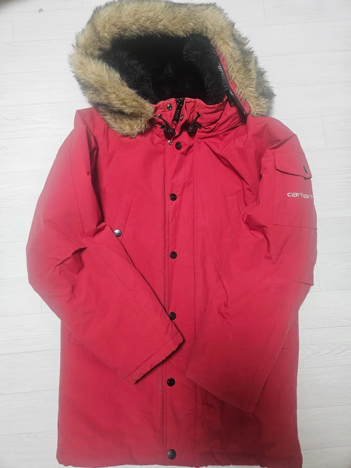 칼하트 앵커리지 파카 레드 패딩 상품이미지1