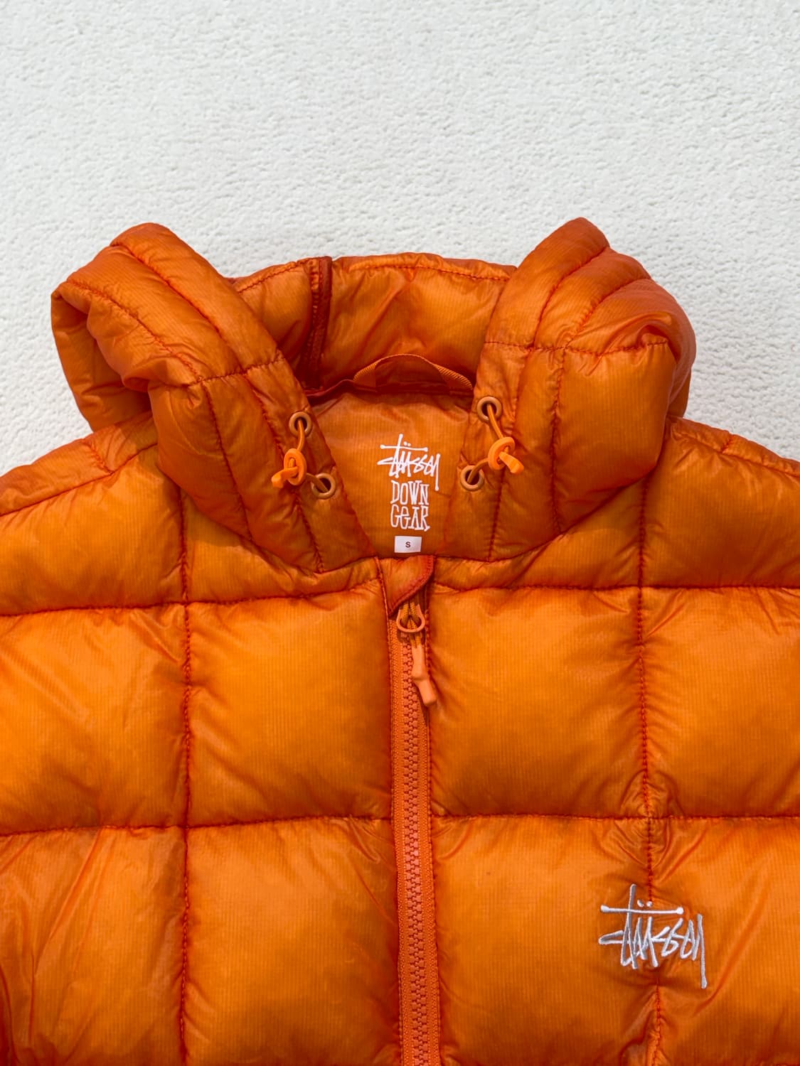 스투시 미드웨이트 후드 푸퍼 패딩 S사이즈 오렌지 상품이미지2