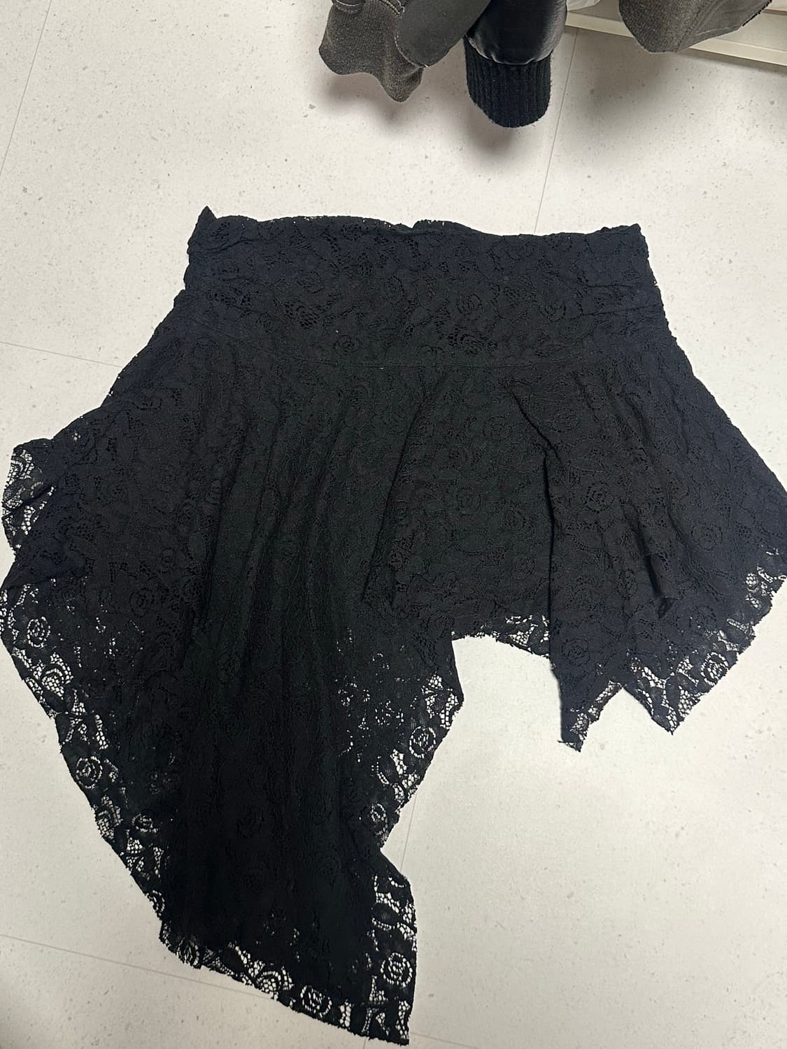블랙 레이스 스커트 상품이미지4