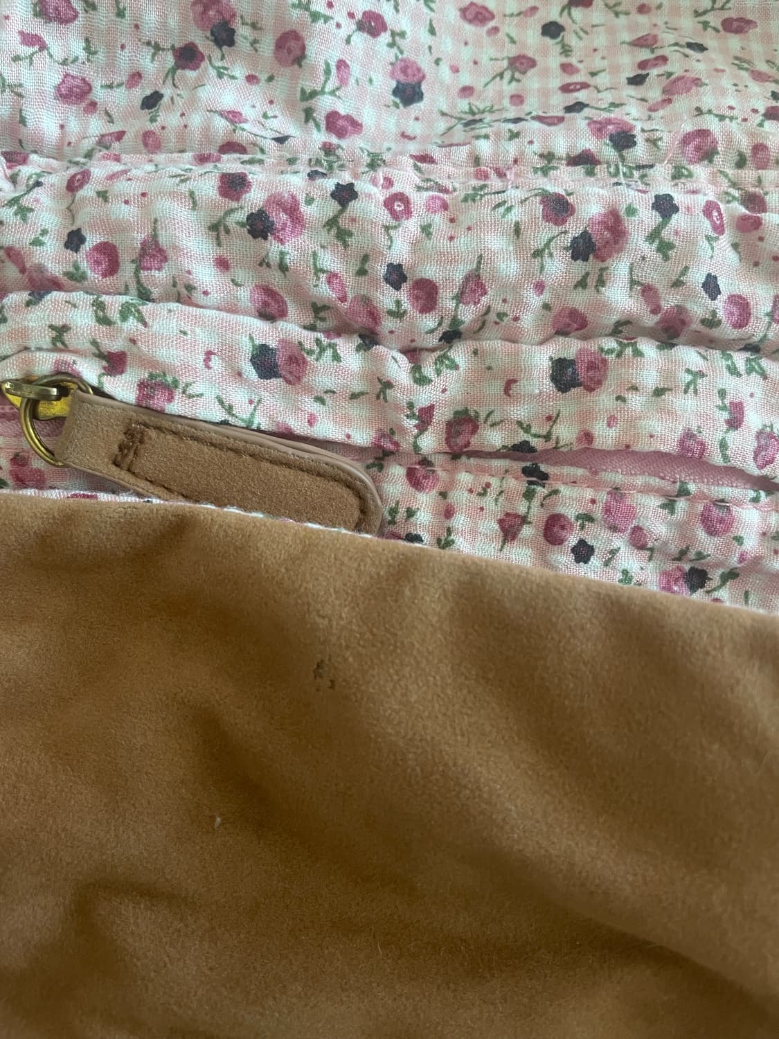 모리걸 빈티지 잔꽃 핑크 백팩 🌸💗🤎 상품이미지4