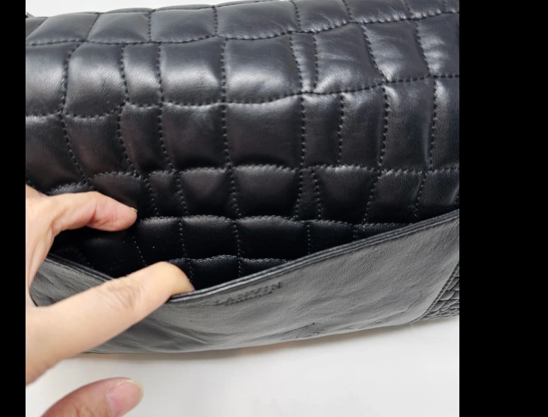 랑방 블랙 퀼팅 가죽 숄더백 상품이미지10