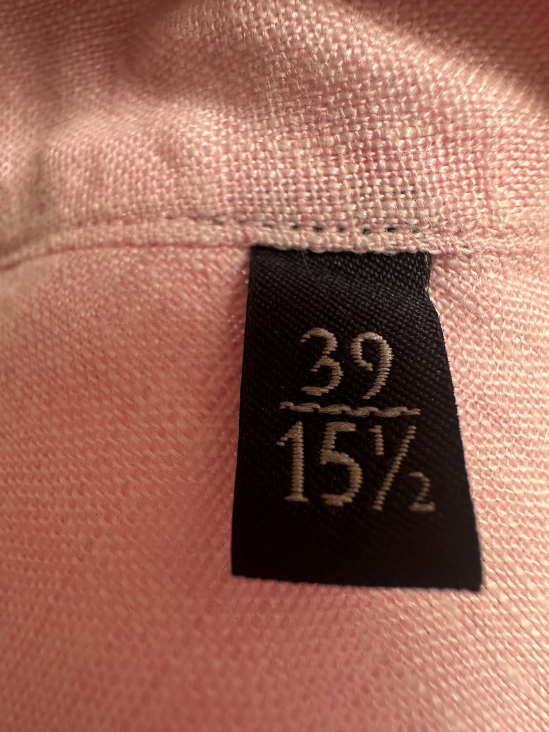 ORIAN 오리앙 린넨 셔츠 핑크 39/15½ 슬림핏 상품이미지9