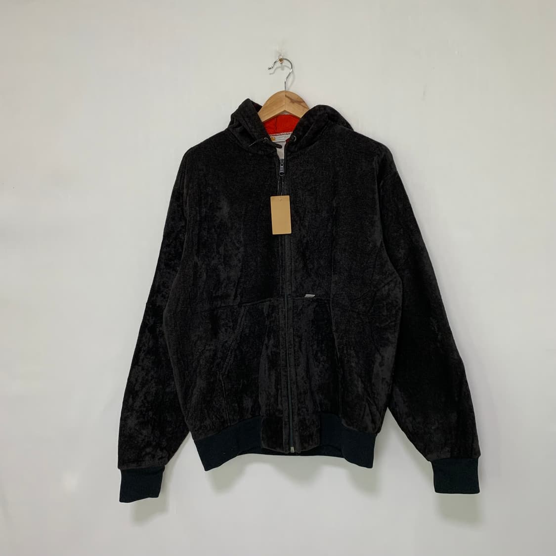 칼하트 블랙 벨벳 후드 집업 빈티지 L 남녀공용 00s 상품이미지1