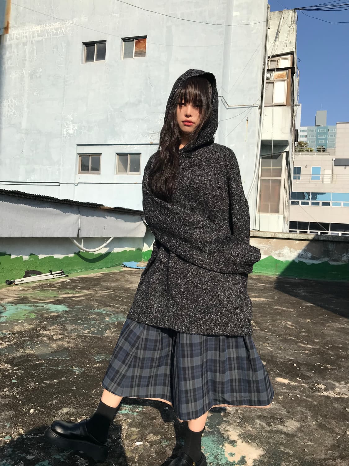 빅 니트 후디 상품이미지1