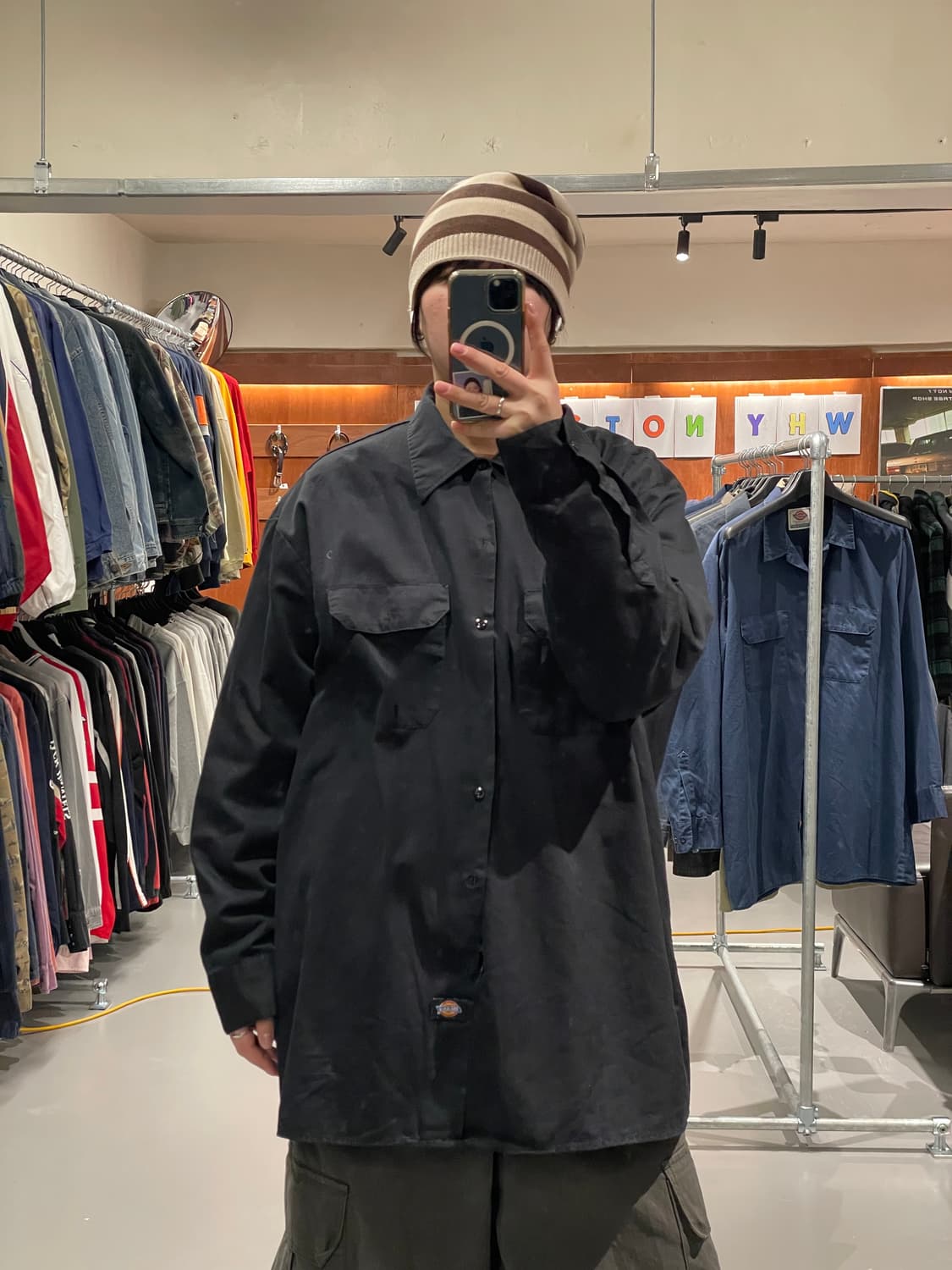 디키즈 워크 셔츠(블랙)   상품이미지1