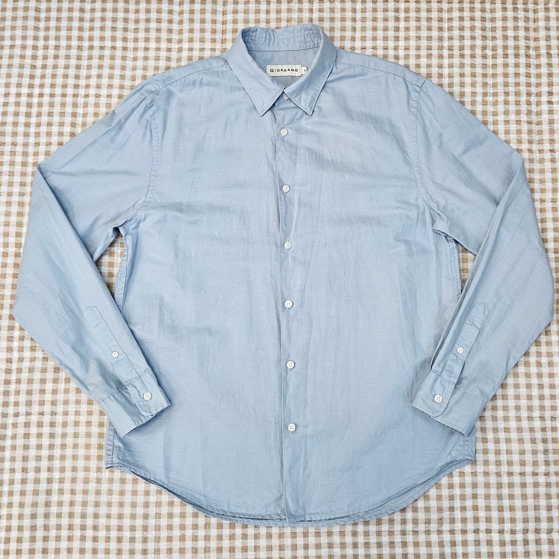 지오다노 린넨 긴소매 셔츠 남자100 상품이미지1