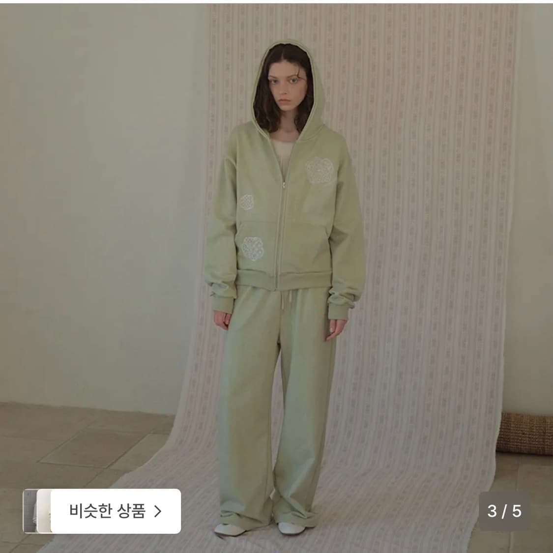 아우어노스텔지아 세이지그린 후드집업 모리걸 아베크롬비 코이세이오 상품이미지3
