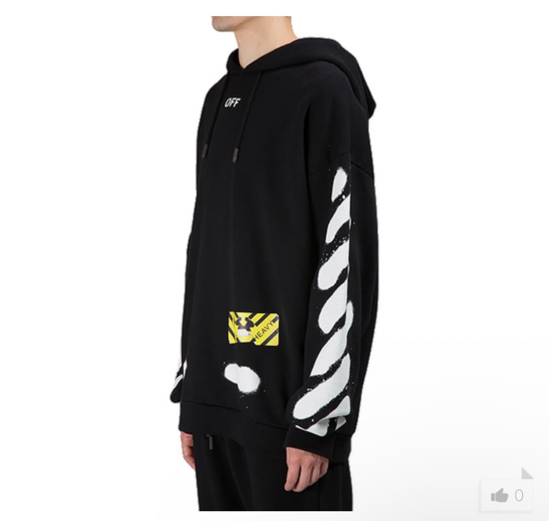 오프화이트 스프레이 후드티 상품이미지3