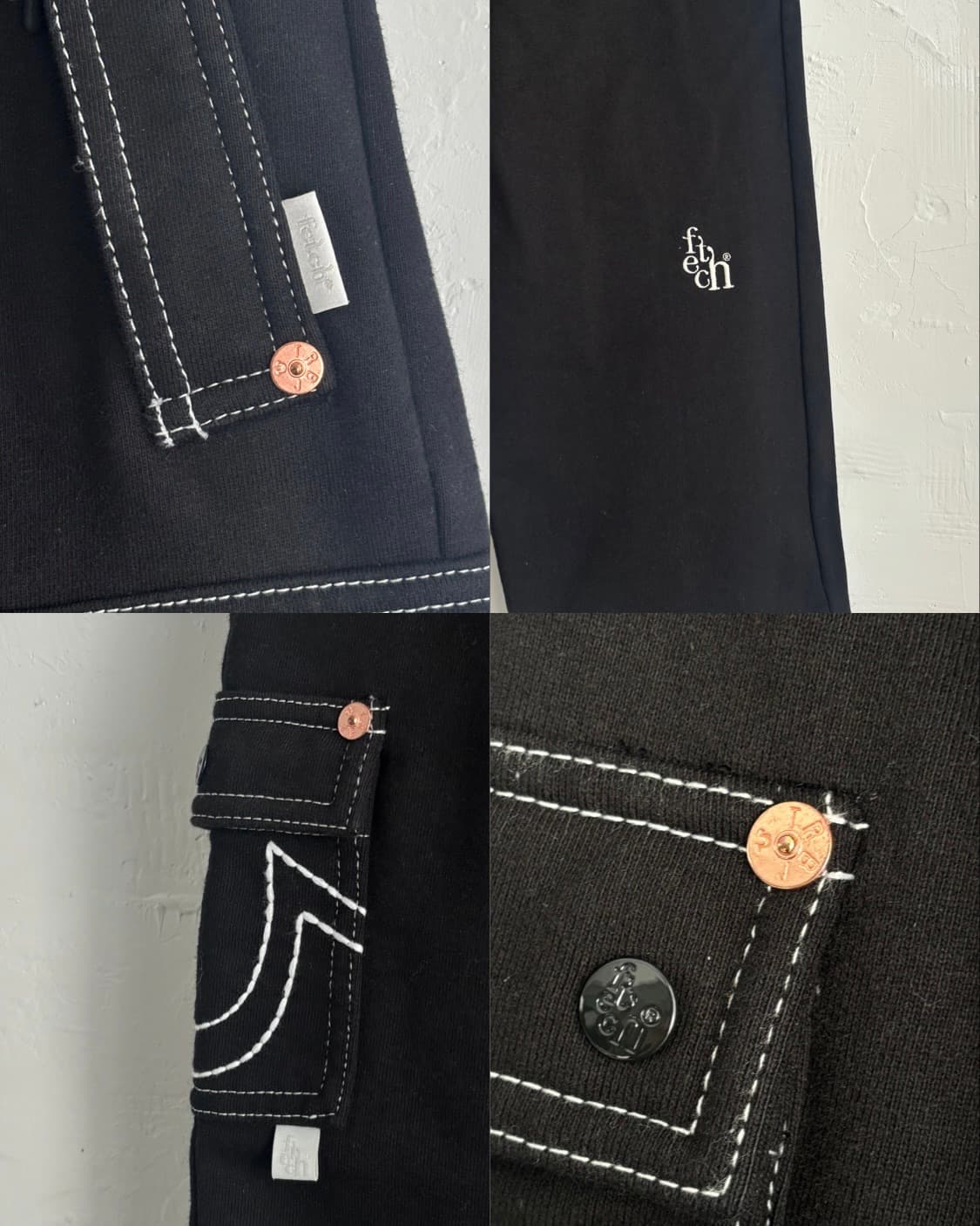 True Religion X Fetch® 트루릴리전 페치 블랙 카고 팬츠 상품이미지9