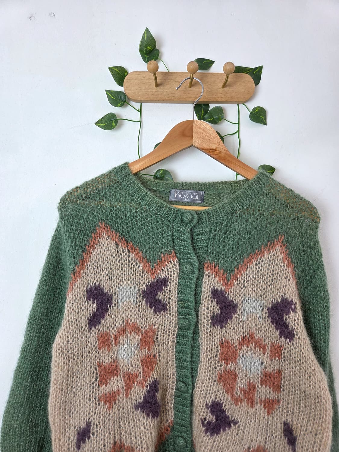 그리너리 패턴 가디건 상품이미지2