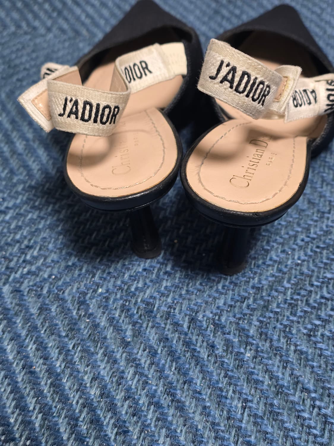 38 디올 자디오르 JA'DIOR 블랙 펌프스 슬링백 상품이미지3