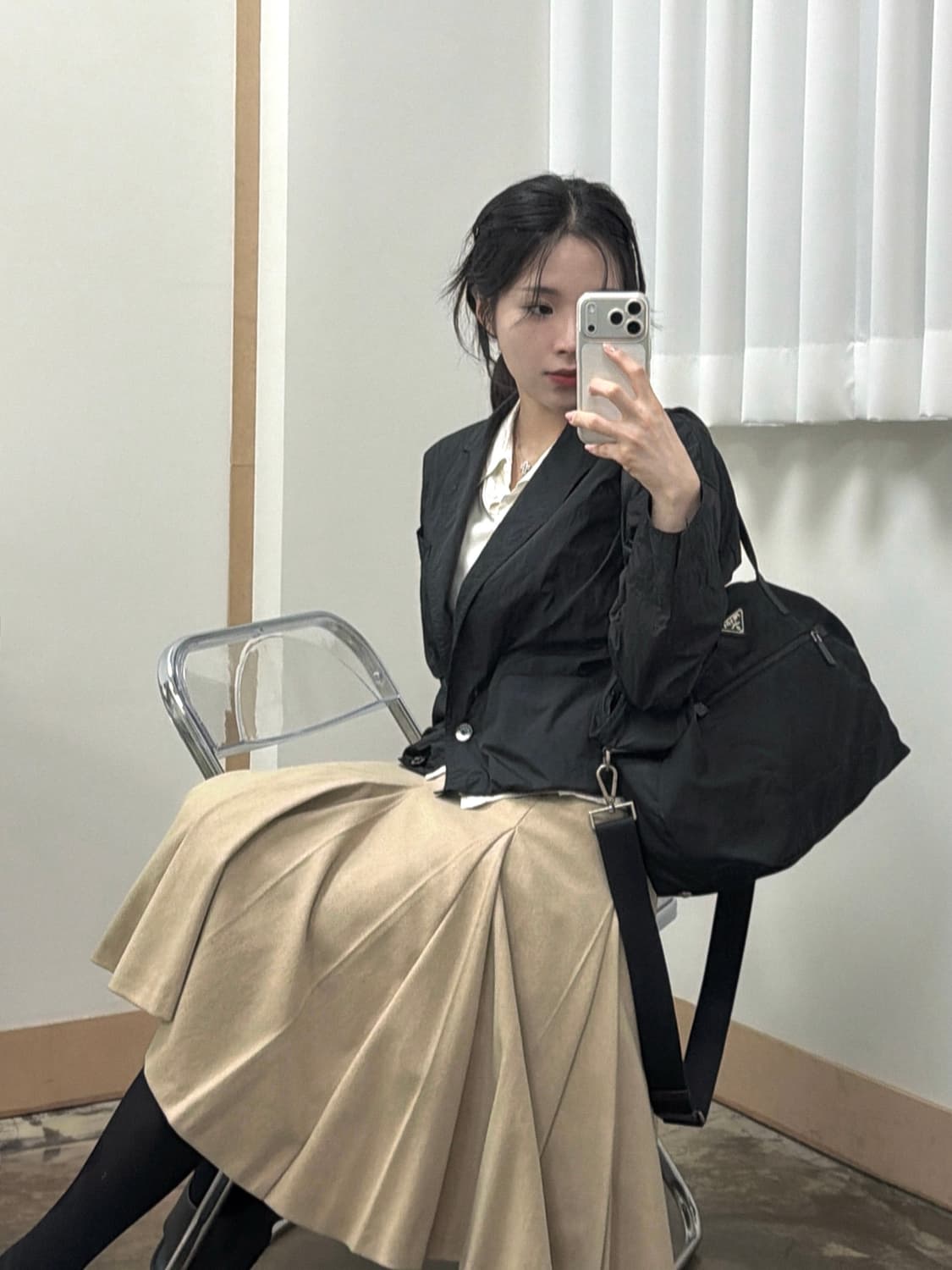 프라다 나일론 더블 스트랩 숄더백 상품이미지4