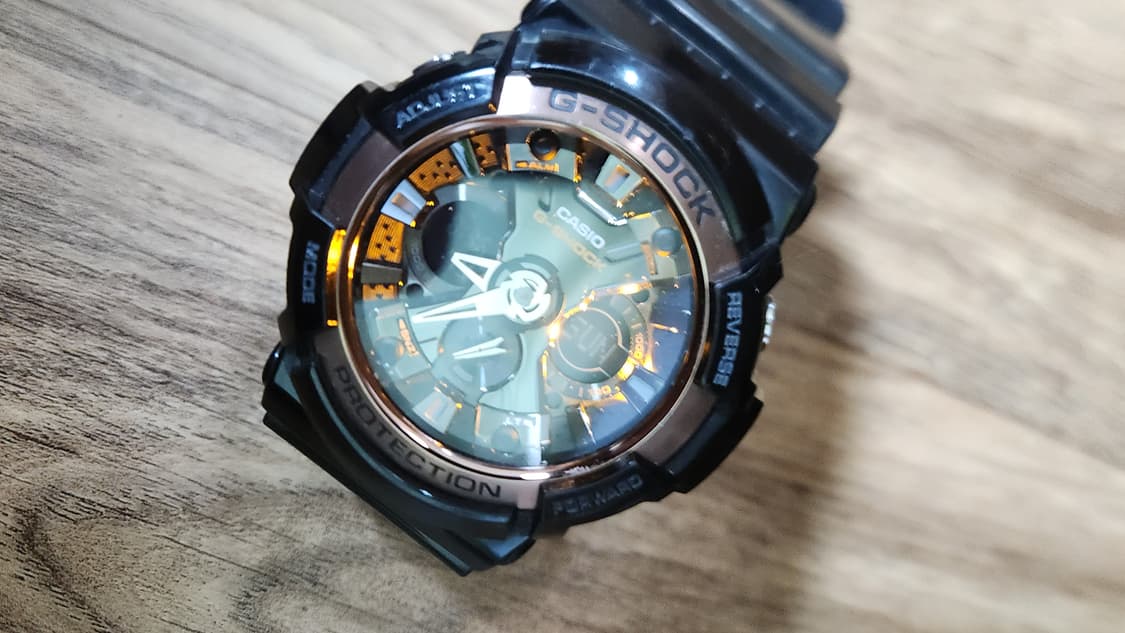 # 지샥 카시오 빅페이스 로즈골드 검금 아나디지 간지시계 급처 상품이미지8