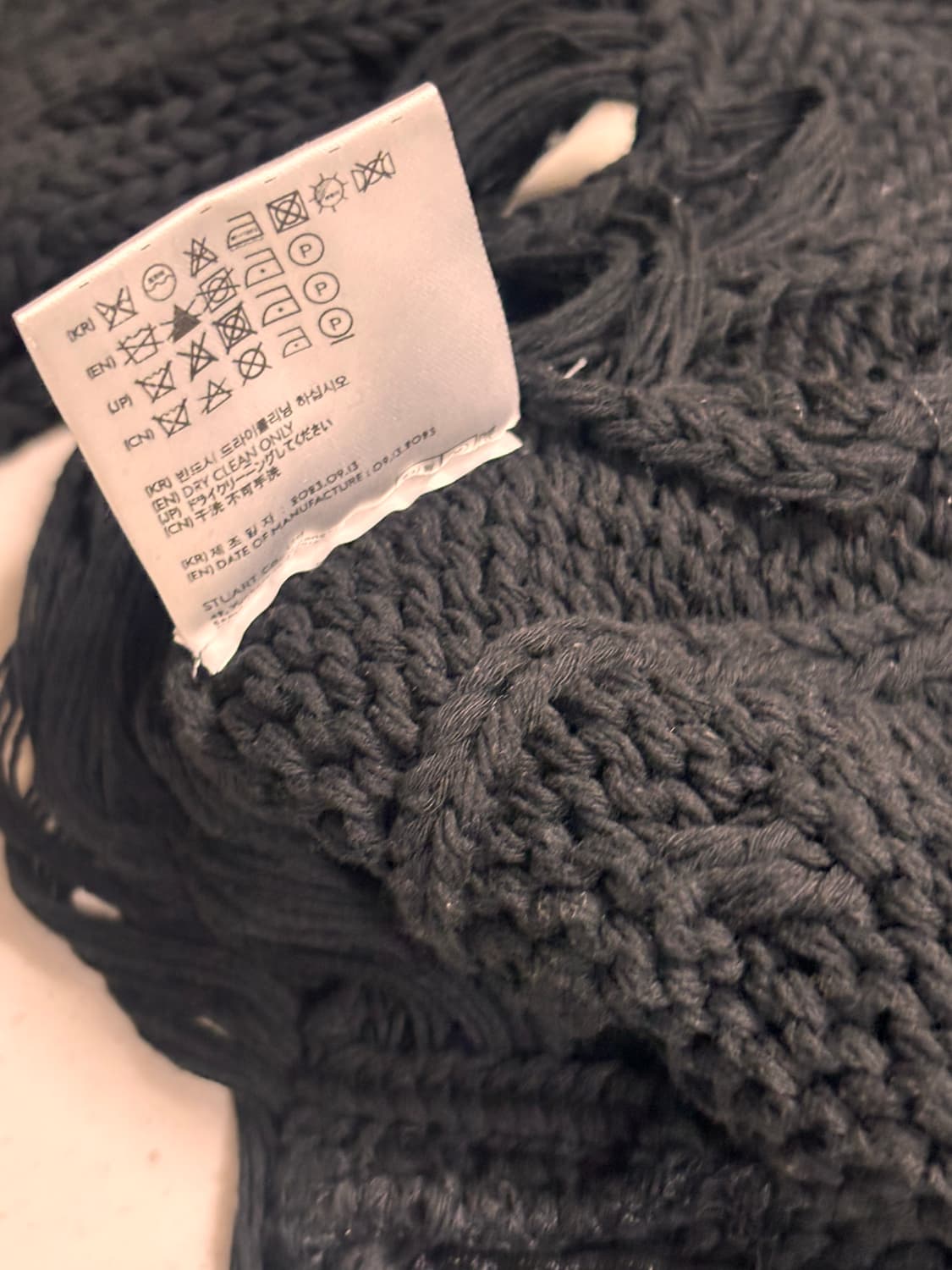 ADSB 앤더슨벨 소바쥬 코튼 가디건 블랙 상품이미지10