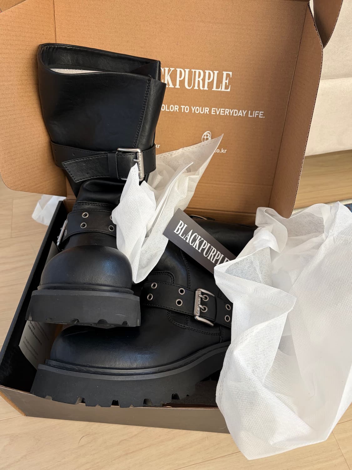 새상품) 블랙퍼플 부츠 / 정가: 26.0만 상품이미지2