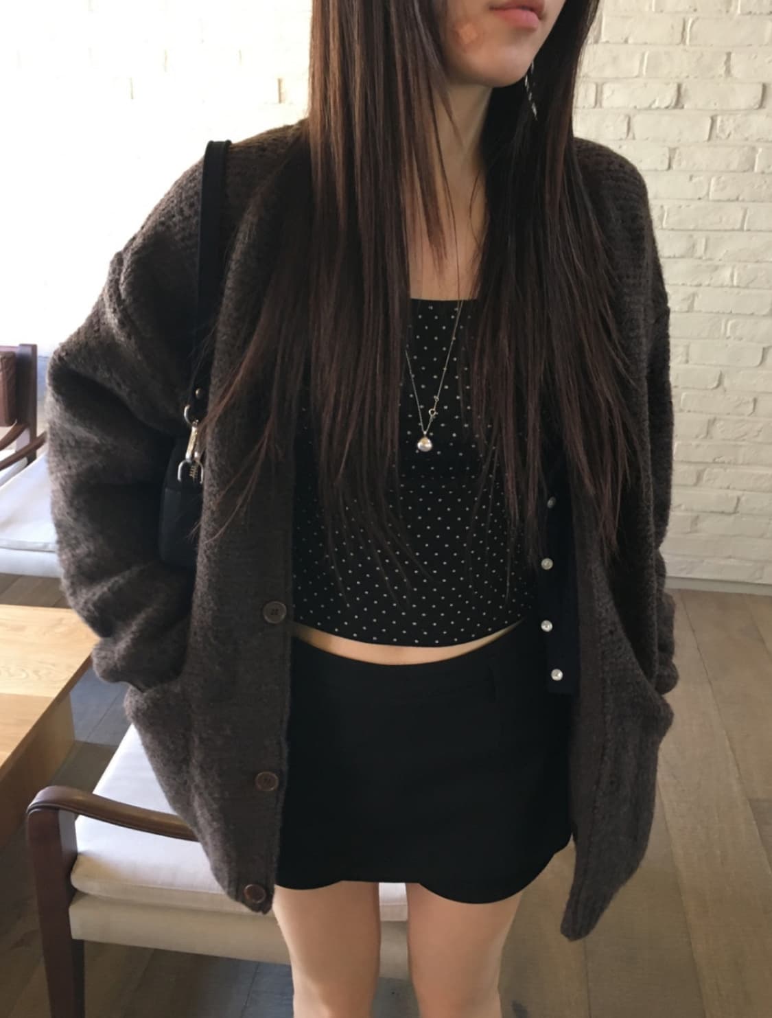 아워캐비넷 teddy punching cardigan 상품이미지1