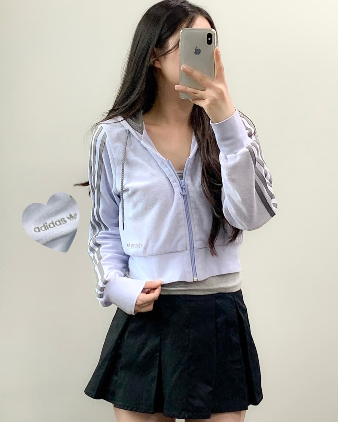 아디다스 벨벳 후드집업 상품이미지2