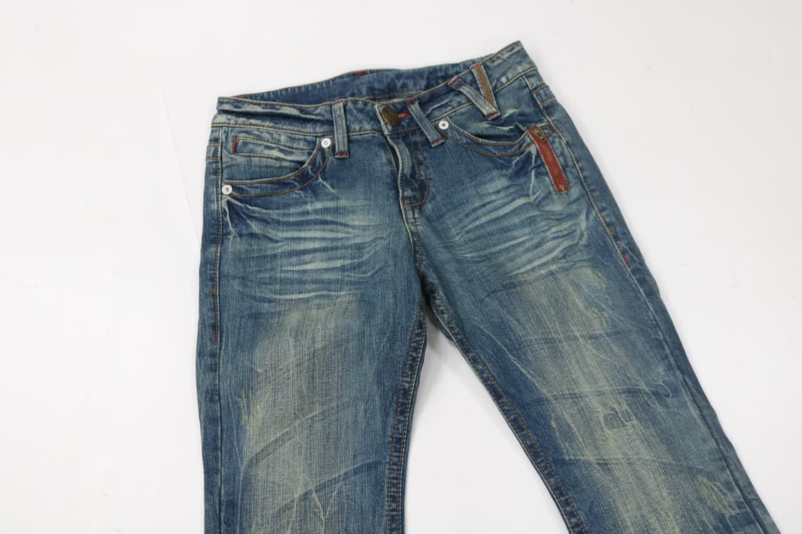 FIPPER SIX 피퍼식스 빈티지 자수 그래픽 워싱 데님 팬츠 상품이미지3