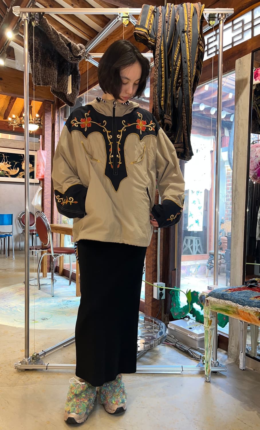 Kapital 캐피탈 태프터 투톤 캬쿠타스 플라워 파카 상품이미지5