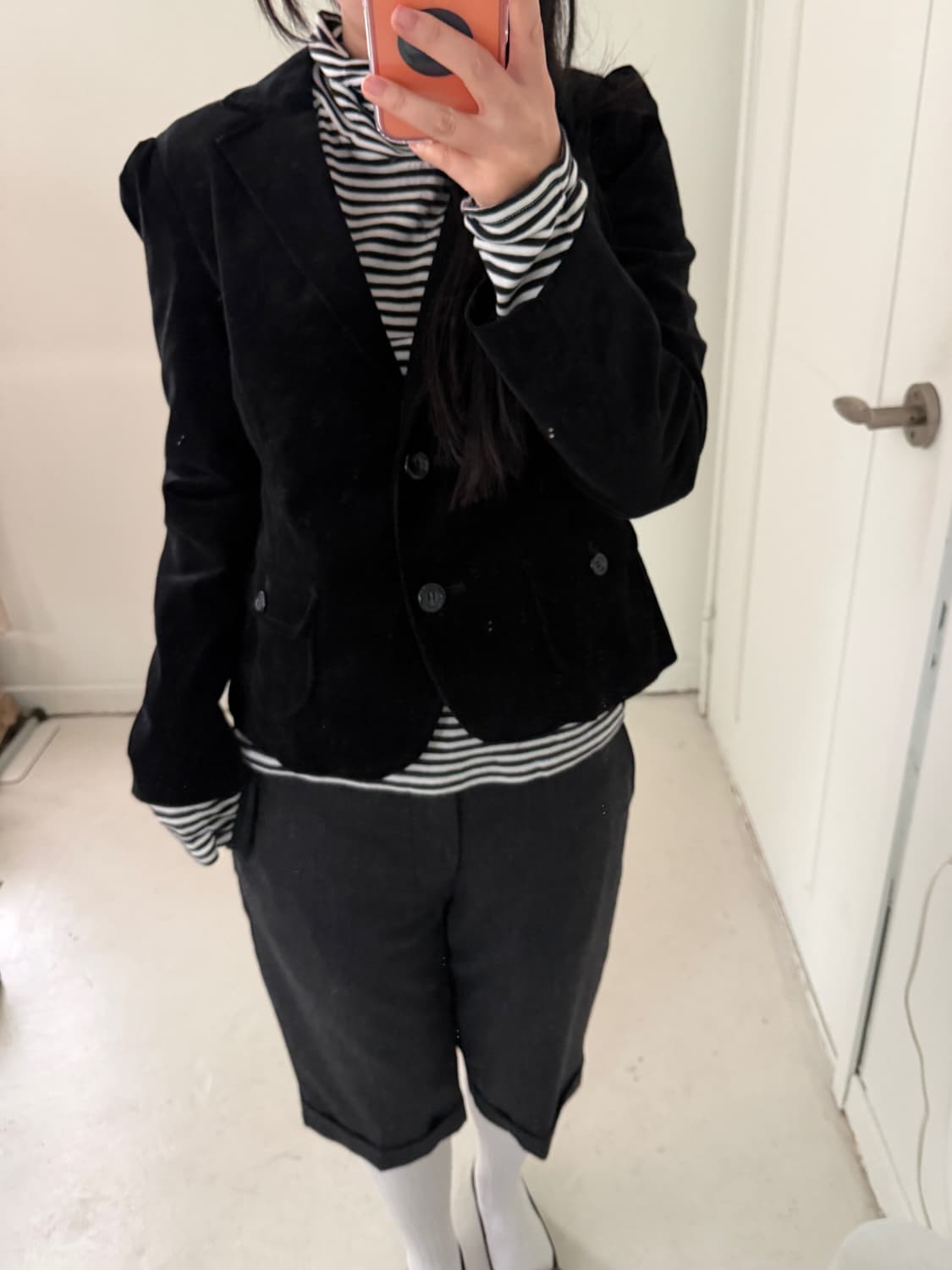 일본빈티지 블랙 코듀로이 숏자켓 상품이미지2