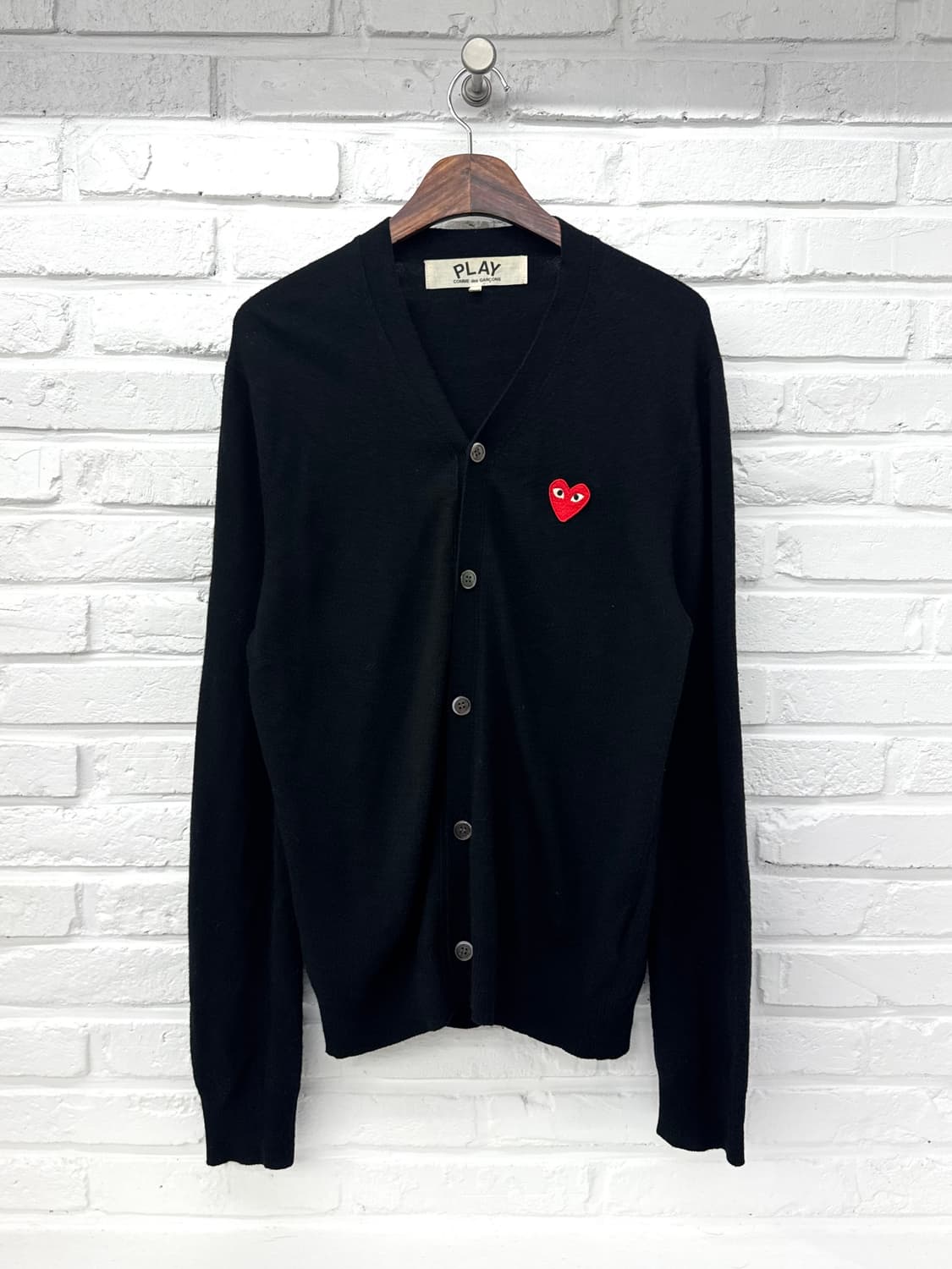 꼼데가르송 플레이 블랙 가디건 상품이미지3