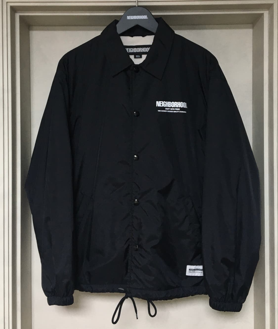 네이버후드 윈드브레이커 코치 자켓 블랙 상품이미지1
