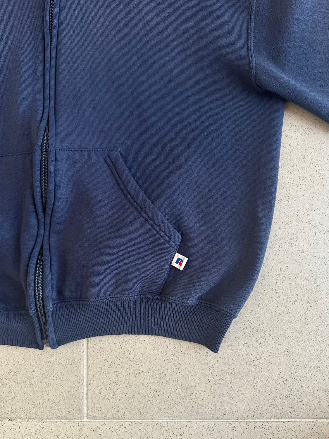 90s 빈티지 러셀 후드집업 네이비 M 상품이미지3