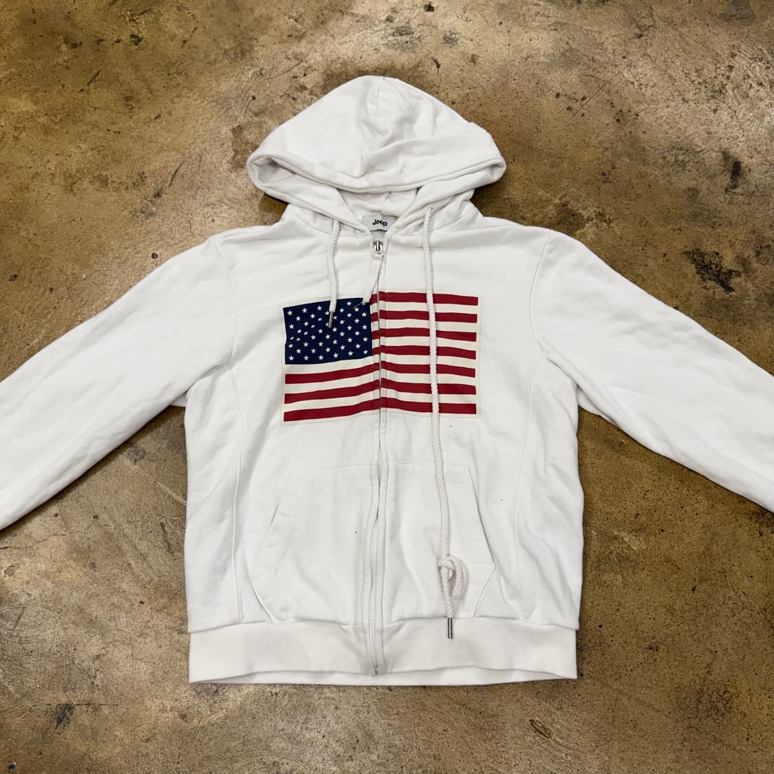지프 성조기 화이트 후드티  상품이미지3