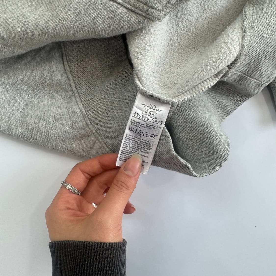 Gap 갭 네이비 로고 그레이 후드티  상품이미지6