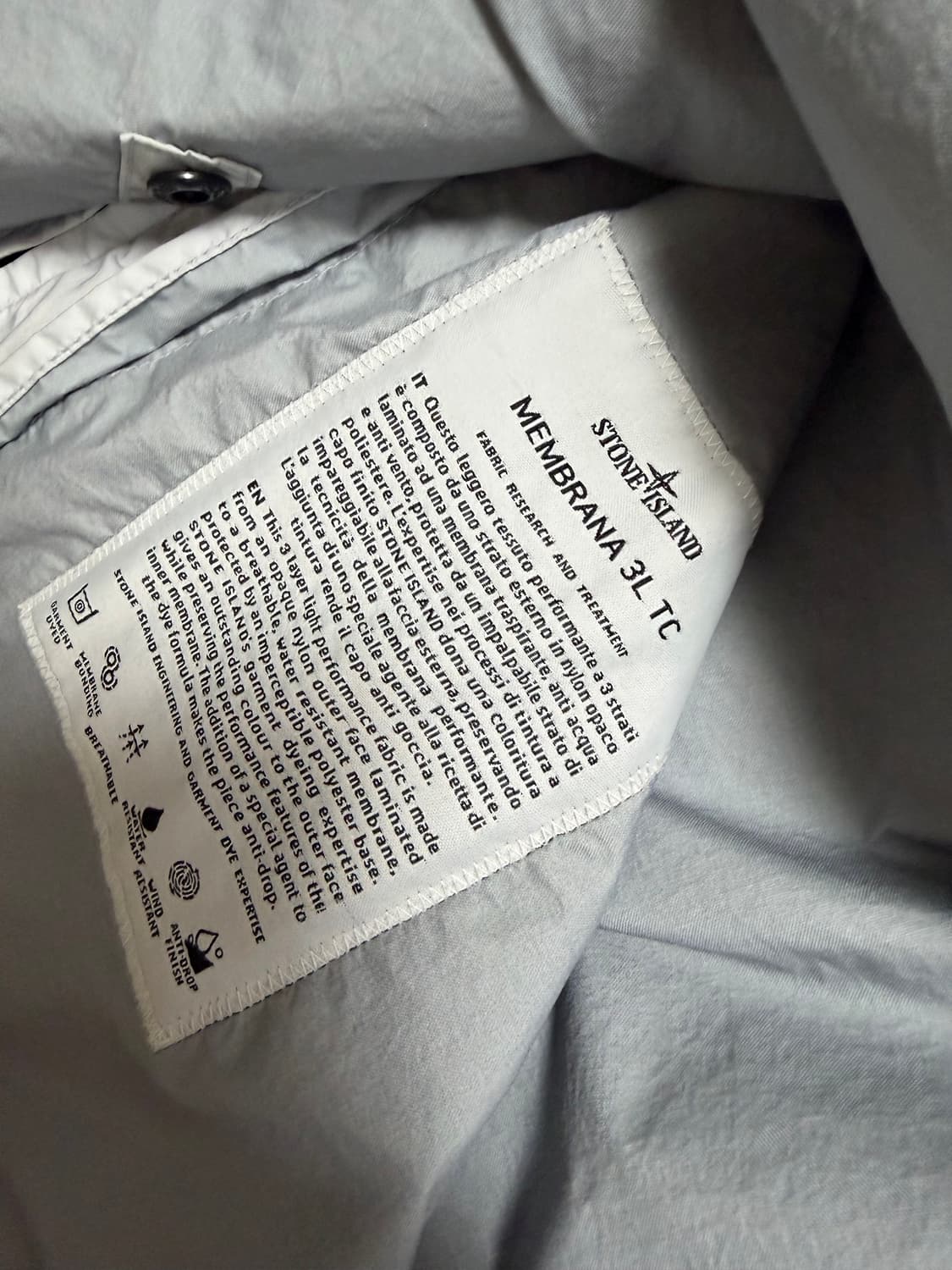 드라이완료 백화점판 스톤아일랜드 멤브라나 3L TC L사이즈 상품이미지4