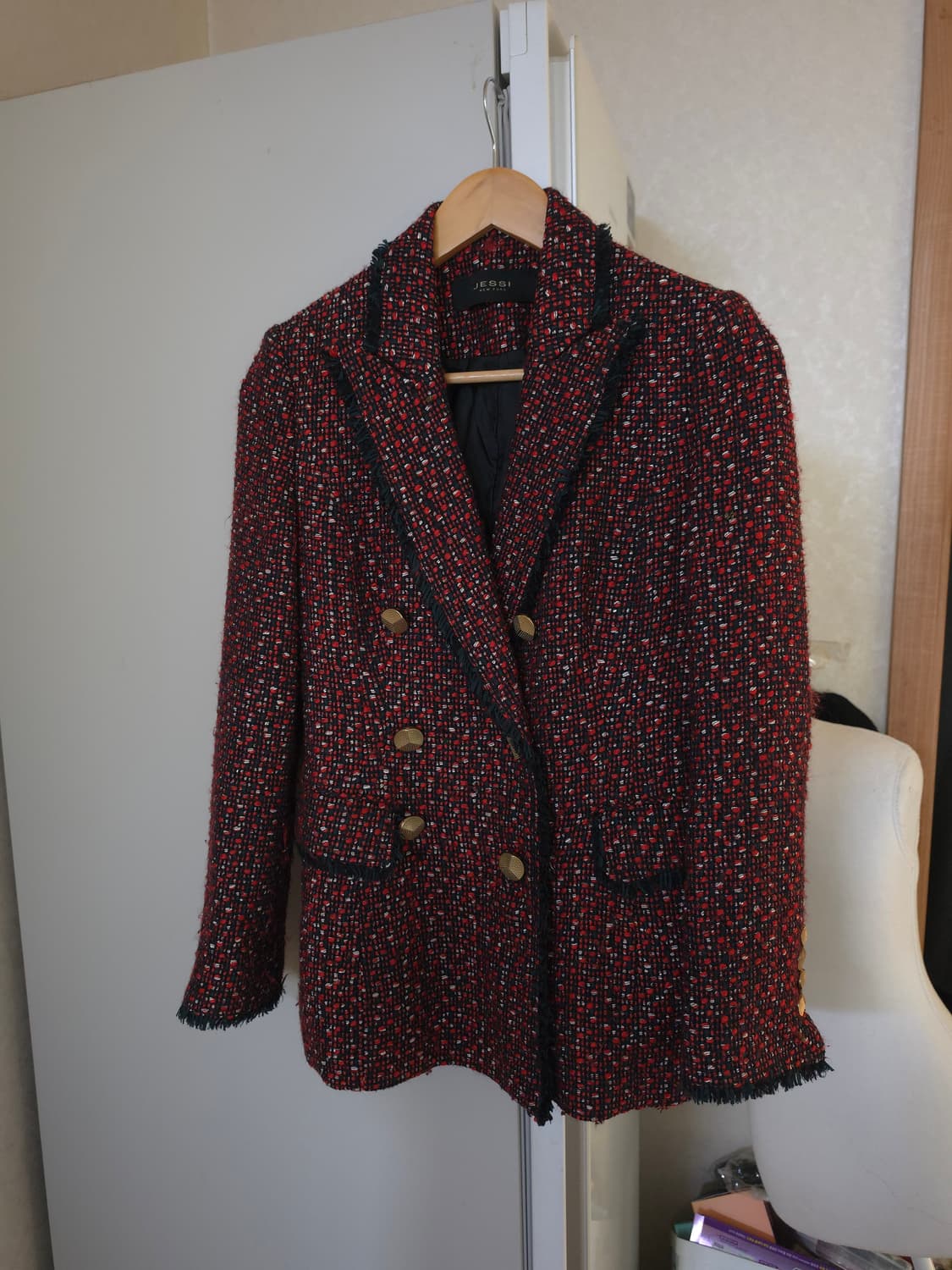 JESSI NEWYORK 제시뉴욕  트위드 더블 버튼 자켓 상품이미지1