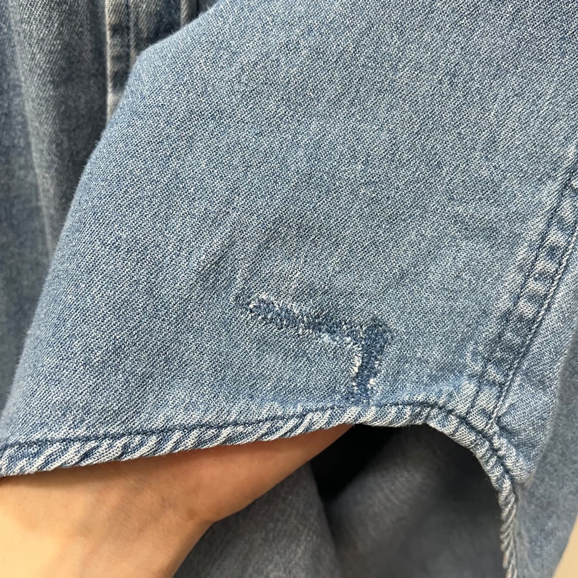 칼하트 리메이크 반팔 데님 셔츠 청남방 M 상품이미지4