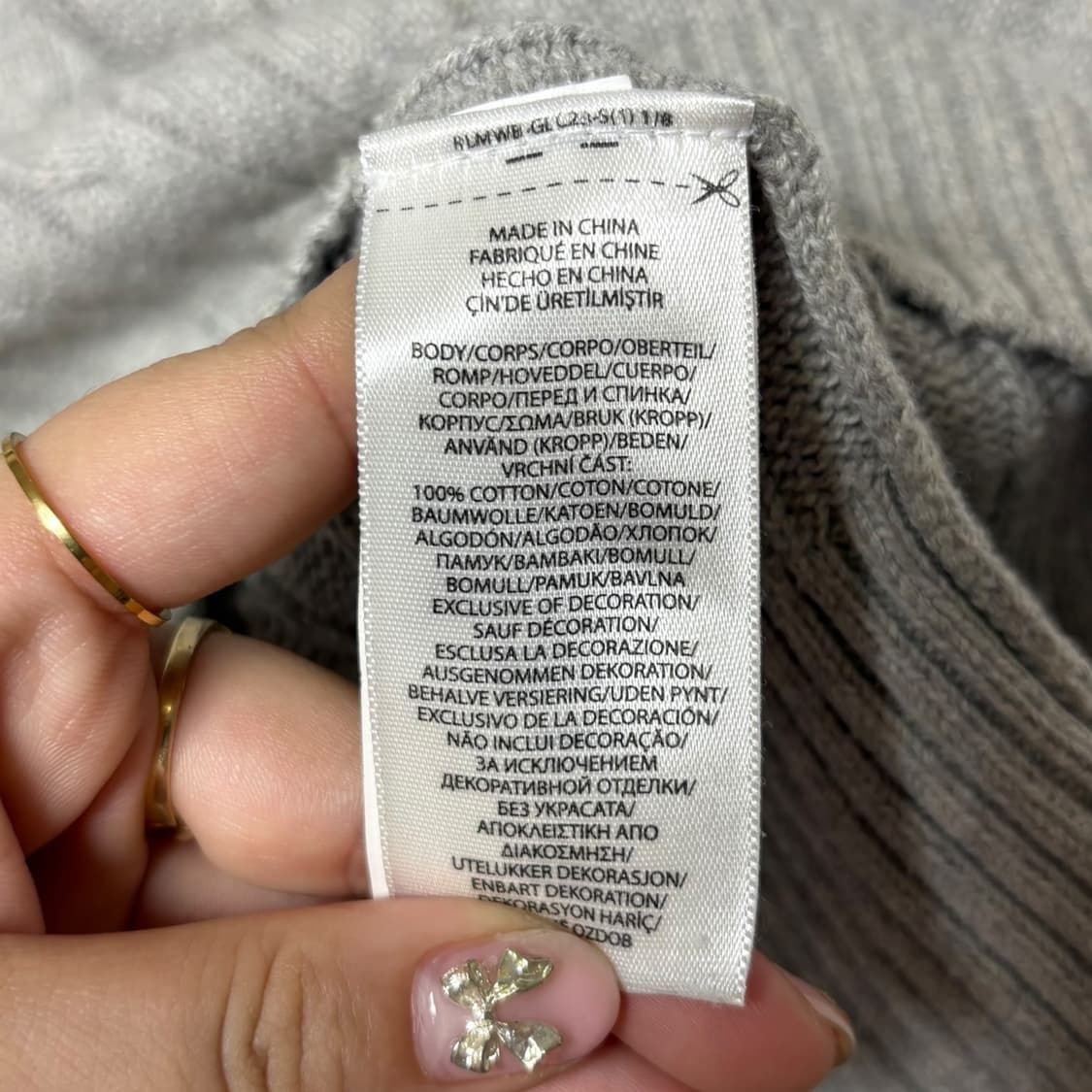 3765 폴로 랄프로렌 그레이 꽈베기 케이블 니트 상품이미지5