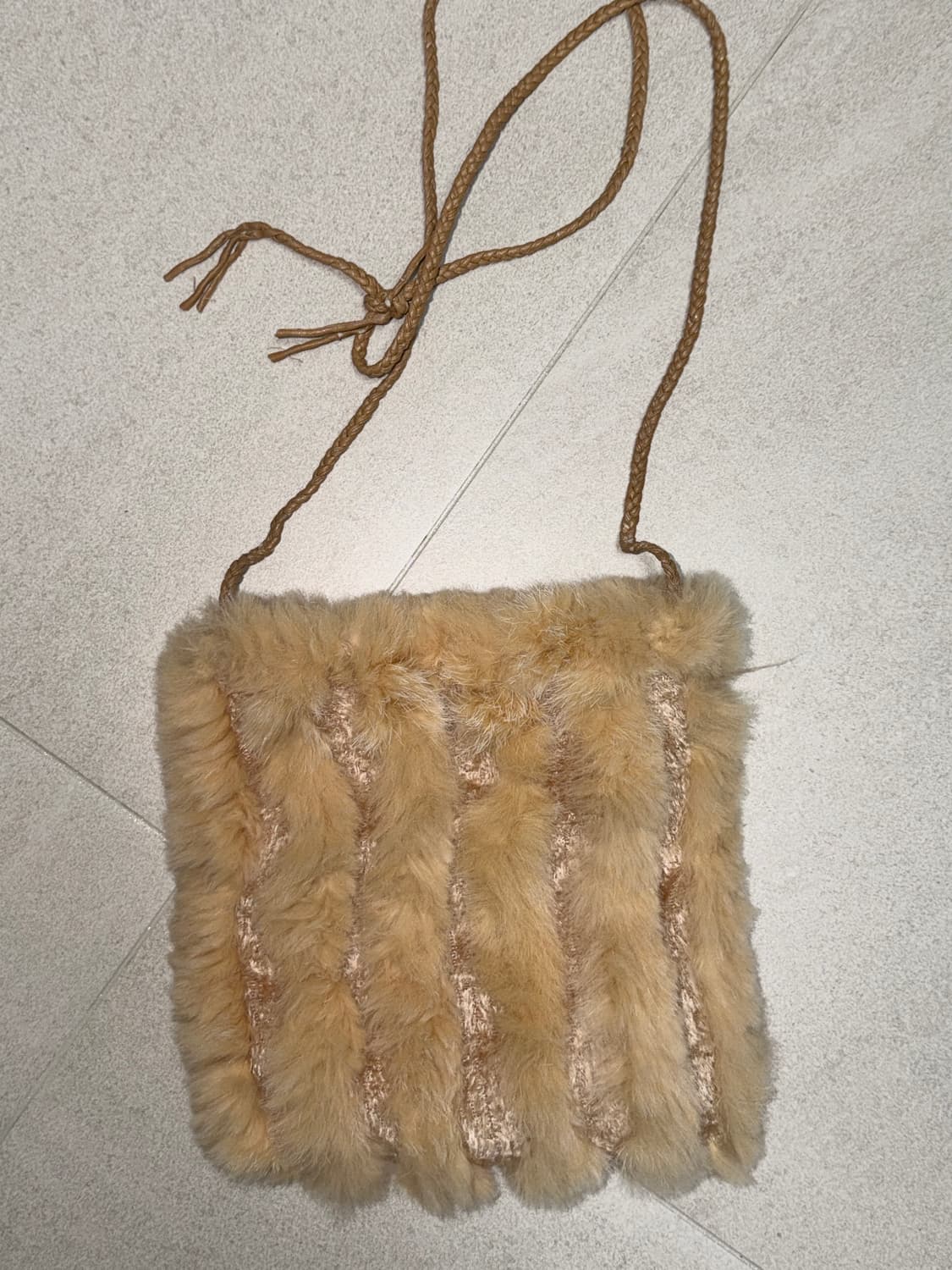 vintage rabbit fur mini cross bag 상품이미지4