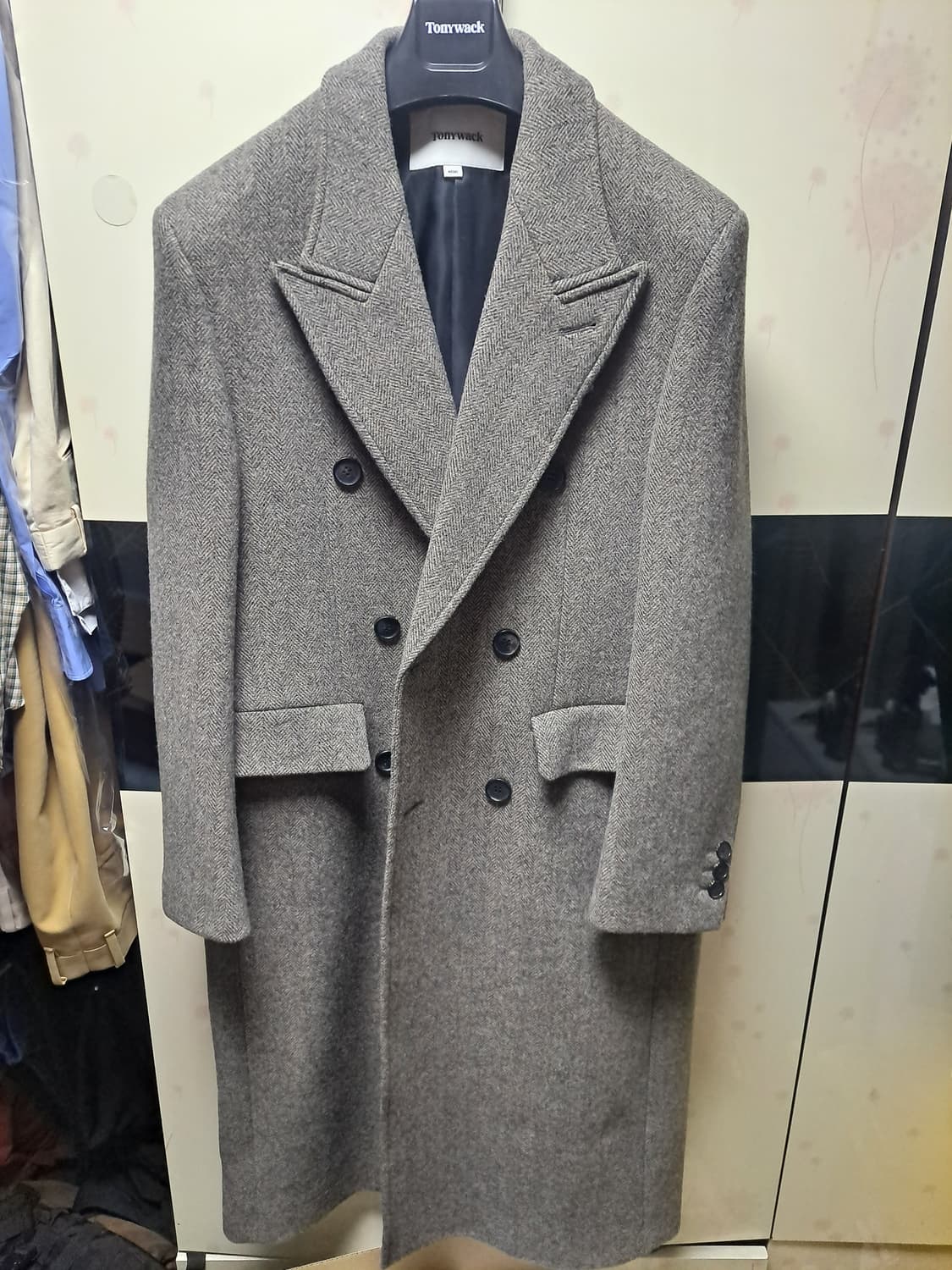 [M] 토니웩 23FW 헤링본 더블 코트 상품이미지1