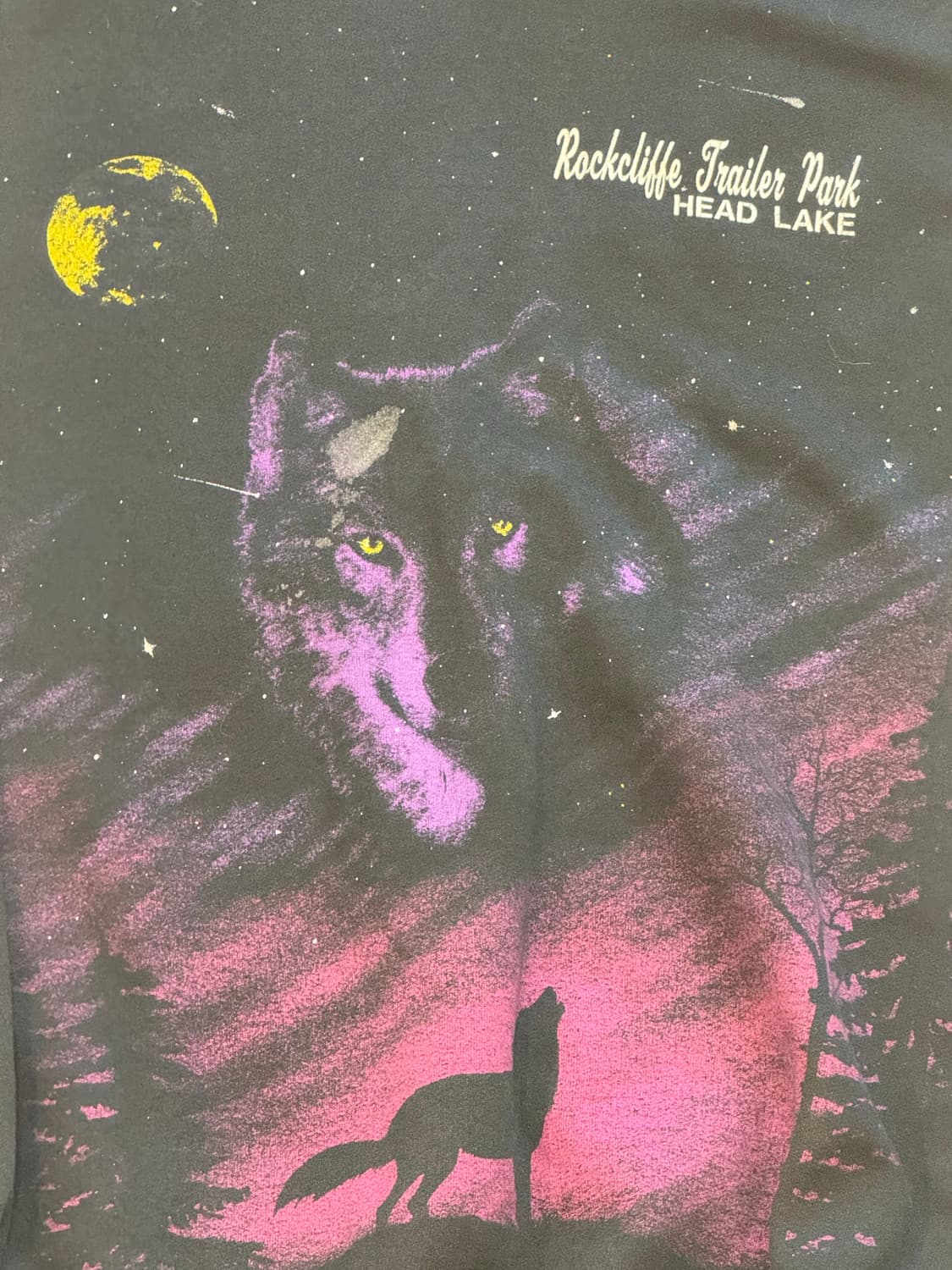 빈티지 'Rockcliffe Trailer Park' 늑대 그래픽풀오버 상품이미지2