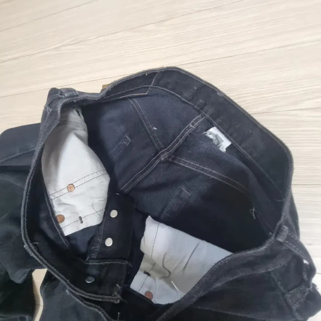 미제 90년대 made in usa 501 빈티지 블랙진(32) 상품이미지4