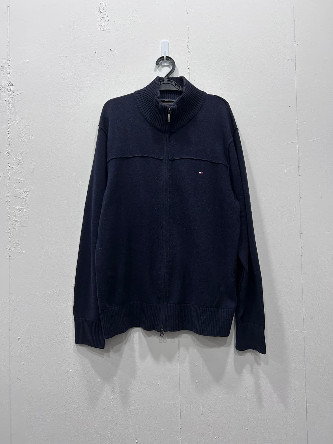 타미힐피거 니트 집업 가디건 남성 XL 105 네이비 상품이미지1